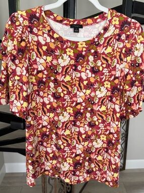 Ann Taylor Factory Print Short Sleeve Top